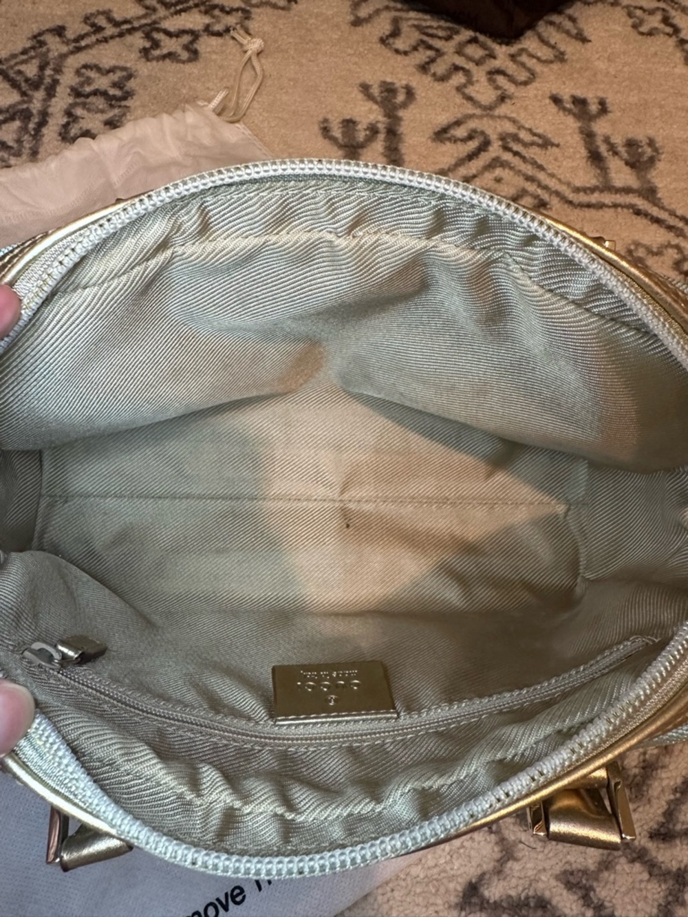 Vintage Gucci Canvas Bowling Bag - Picture 3 of 6